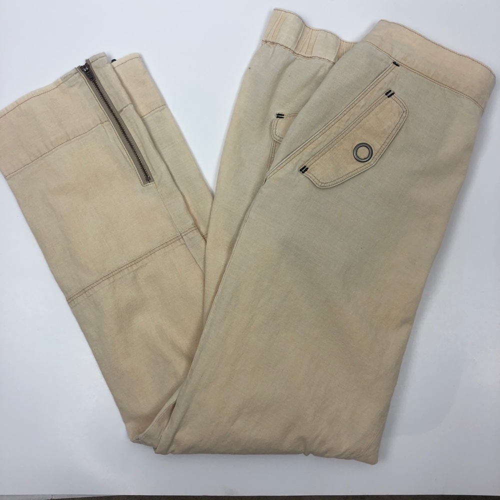 Madewell High Rise Ankle Zip Linen Pant